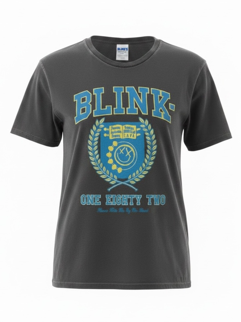 Nordstrom Charcoal and Teal Blink-182 Graphic Band Tee NWT